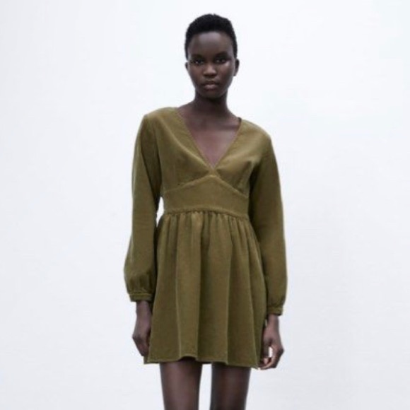 Zara Corduroy Mini Dress - Picture 1 of 12
